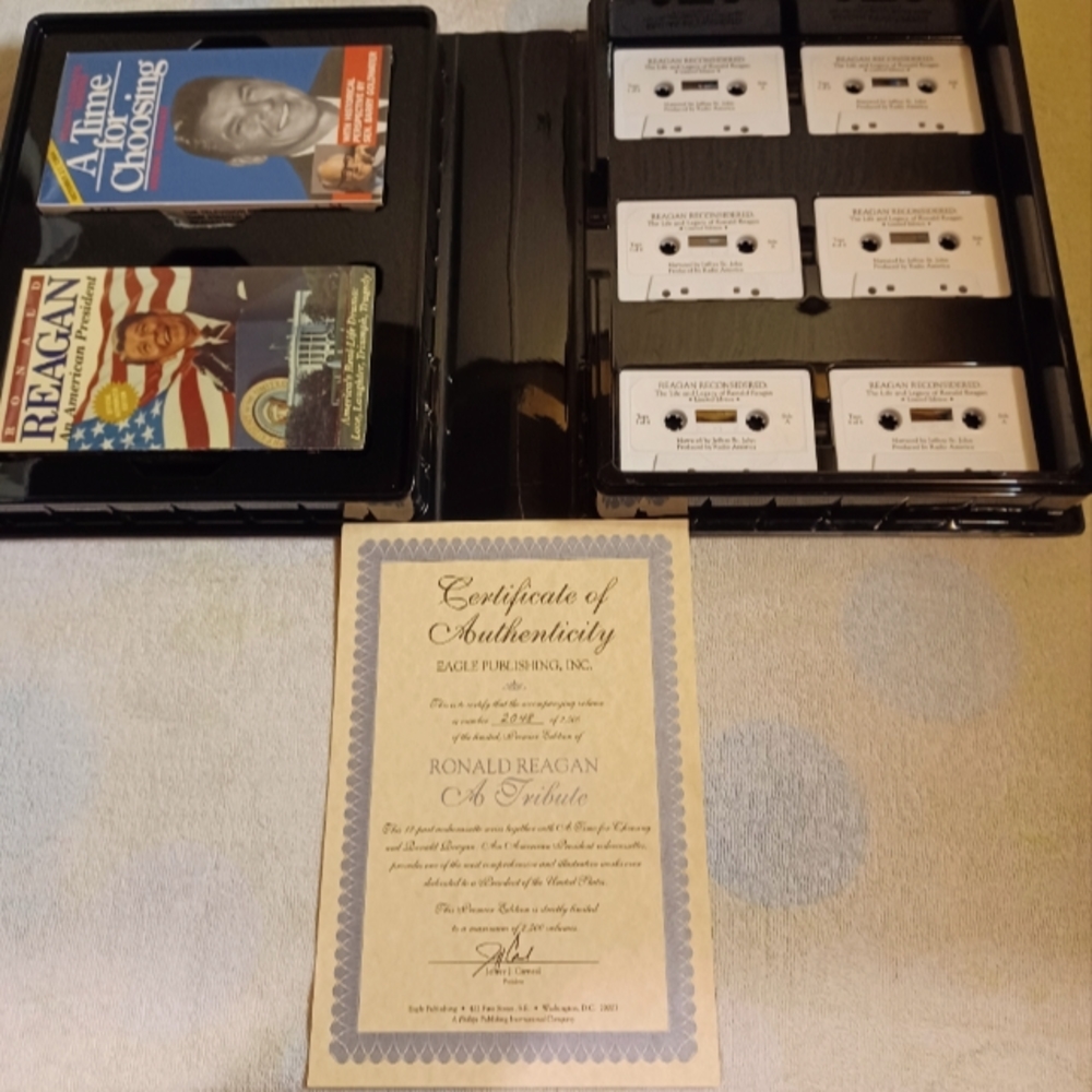Ronald Reagan A Tribute Collectible VHS And Cassette Library, Numbered Ltd. Edt.